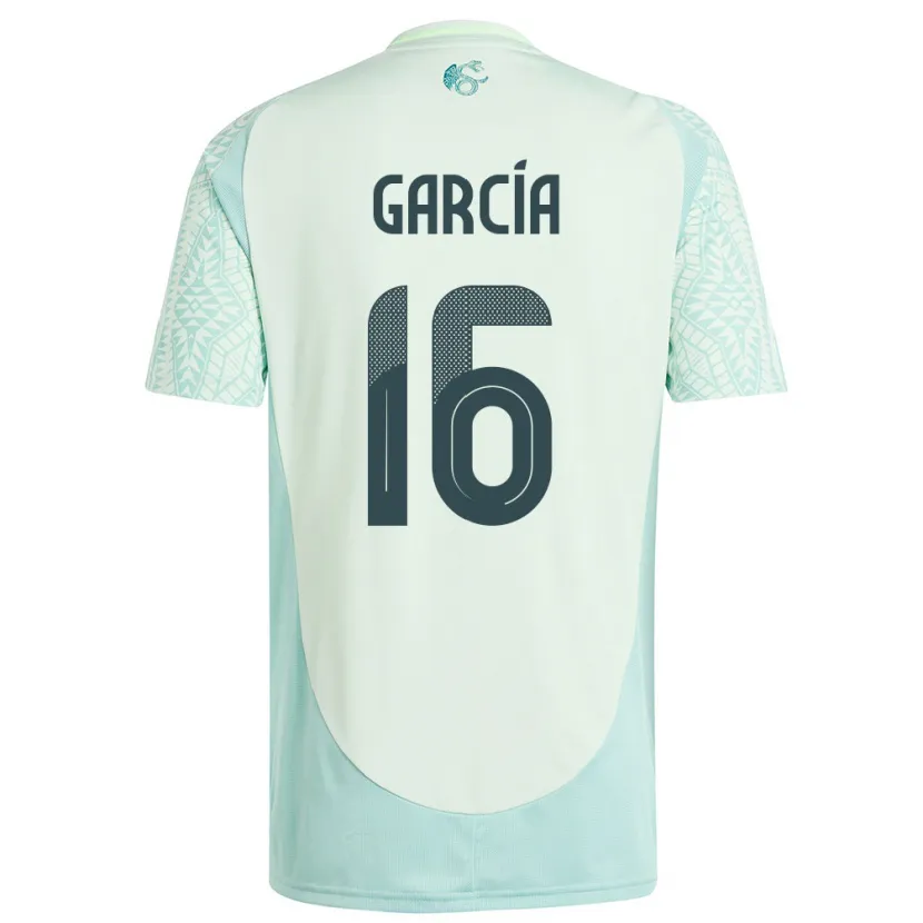 Danxen Barn Mexiko Uziel Garcia #16 Linne Grön Bortatröja Matchtröjor 24-26 Tröjor T-Tröja