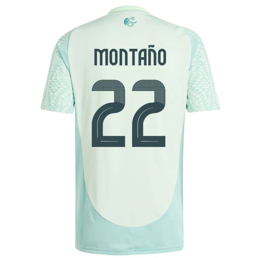 Danxen Barn Mexiko Andres Montano #22 Linne Grön Bortatröja Matchtröjor 24-26 Tröjor T-Tröja