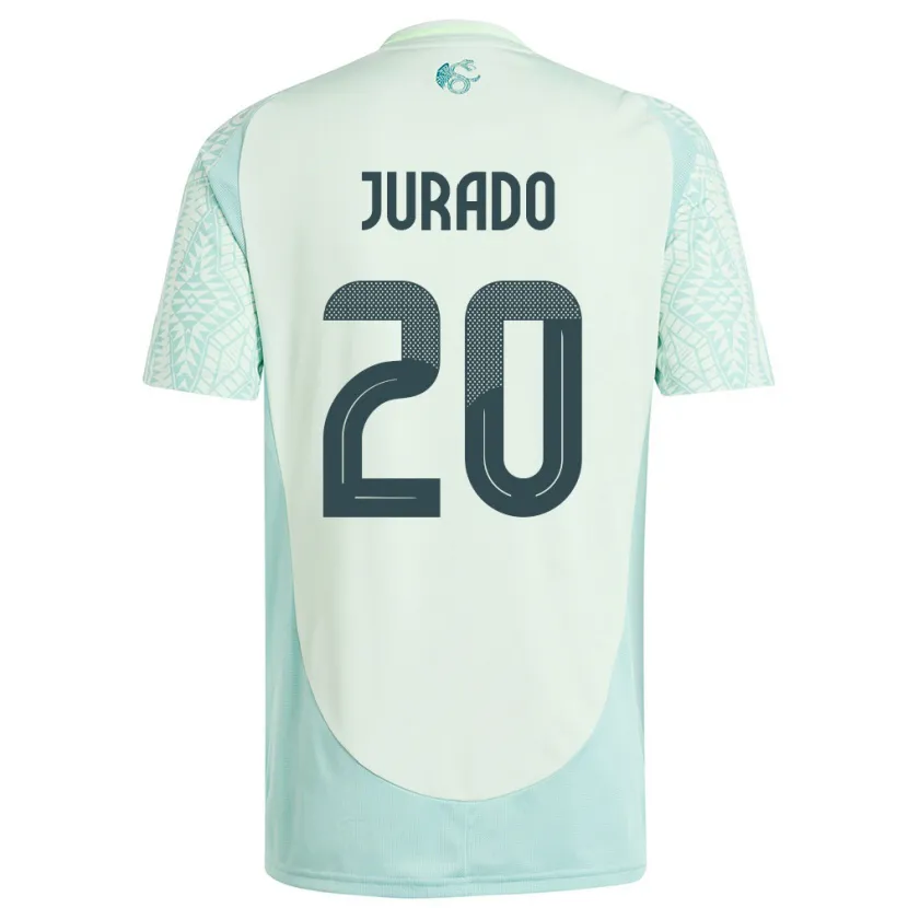 Danxen Barn Mexiko Heriberto Jurado #20 Linne Grön Bortatröja Matchtröjor 24-26 Tröjor T-Tröja