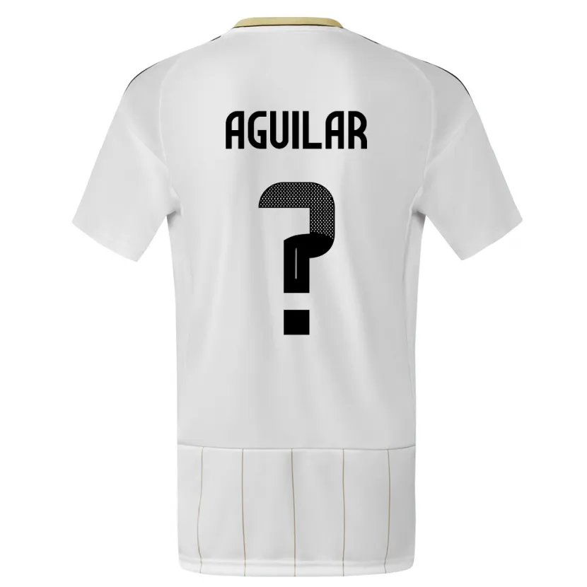Danxen Barn Costa Rica Deylan Aguilar #0 Vit Bortatröja Matchtröjor 24-26 Tröjor T-Tröja