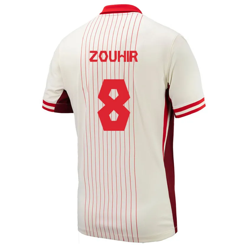 Danxen Barn Kanada Rida Zouhir #8 Vit Bortatröja Matchtröjor 24-26 Tröjor T-Tröja