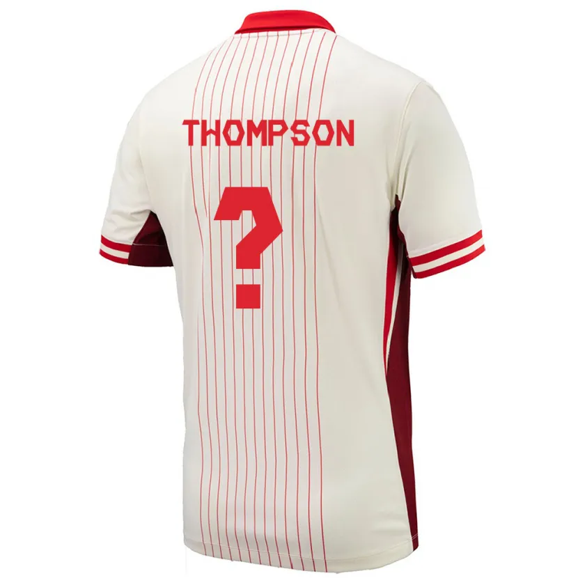 Danxen Barn Kanada Kosi Thompson #0 Vit Bortatröja Matchtröjor 24-26 Tröjor T-Tröja