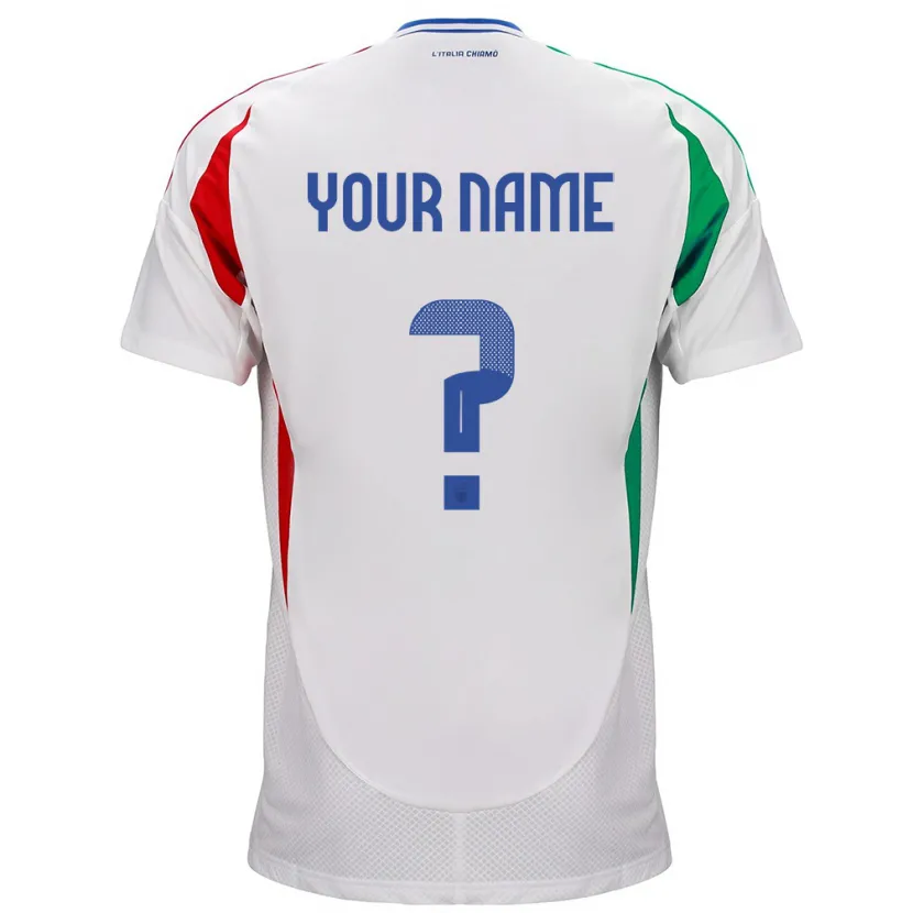 Danxen Barn Italien Ditt Namn #0 Vit Bortatröja Matchtröjor 24-26 Tröjor T-Tröja