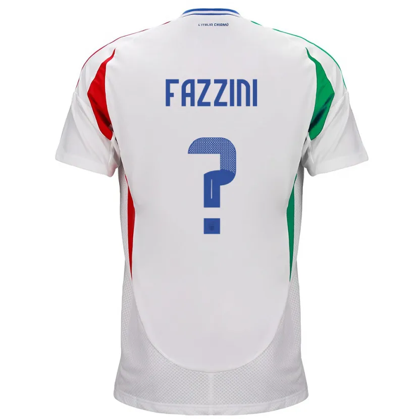 Danxen Barn Italien Jacopo Fazzini #0 Vit Bortatröja Matchtröjor 24-26 Tröjor T-Tröja
