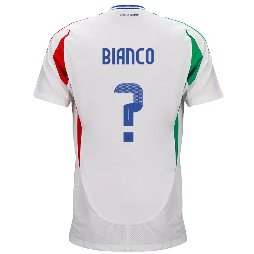 Danxen Barn Italien Alessandro Bianco #0 Vit Bortatröja Matchtröjor 24-26 Tröjor T-Tröja