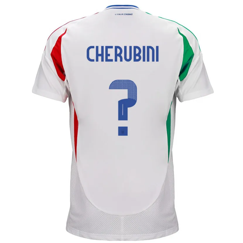 Danxen Barn Italien Luigi Cherubini #0 Vit Bortatröja Matchtröjor 24-26 Tröjor T-Tröja