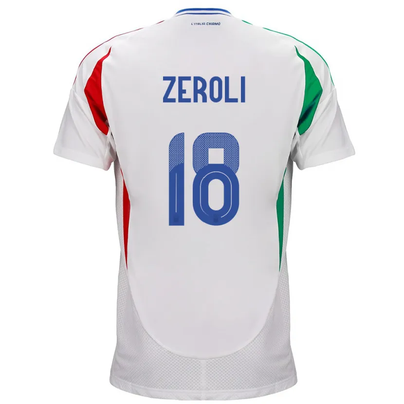 Danxen Barn Italien Kevin Zeroli #18 Vit Bortatröja Matchtröjor 24-26 Tröjor T-Tröja