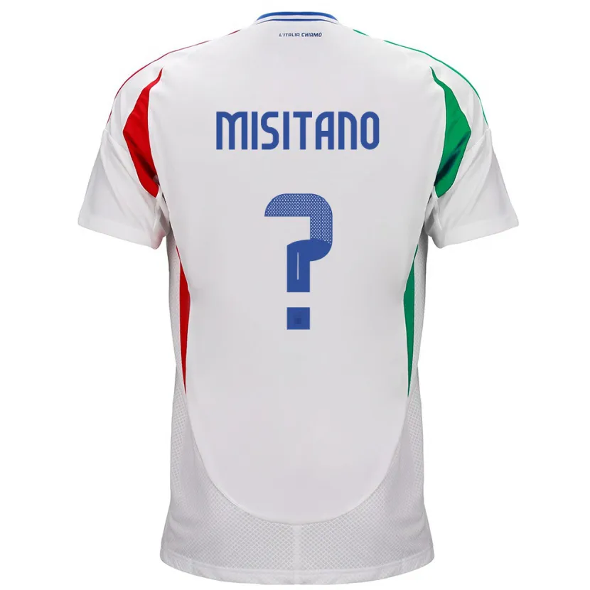 Danxen Barn Italien Giulio Misitano #0 Vit Bortatröja Matchtröjor 24-26 Tröjor T-Tröja