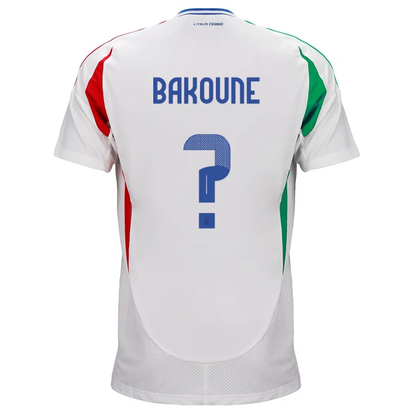 Danxen Barn Italien Adam Bakoune #0 Vit Bortatröja Matchtröjor 24-26 Tröjor T-Tröja