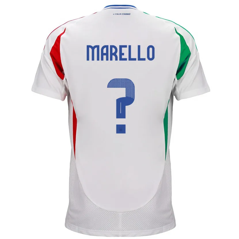 Danxen Barn Italien Mattia Marello #0 Vit Bortatröja Matchtröjor 24-26 Tröjor T-Tröja