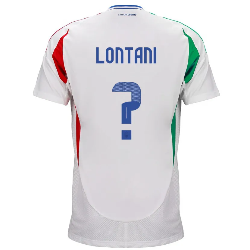 Danxen Barn Italien Simone Lontani #0 Vit Bortatröja Matchtröjor 24-26 Tröjor T-Tröja