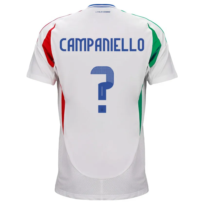 Danxen Barn Italien Thomas Campaniello #0 Vit Bortatröja Matchtröjor 24-26 Tröjor T-Tröja
