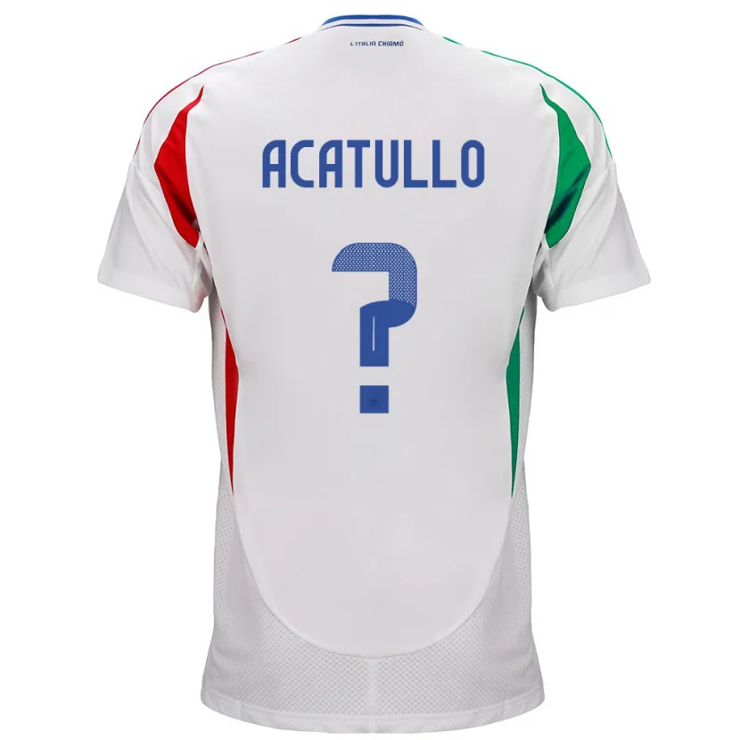 Danxen Barn Italien Cristian Acatullo #0 Vit Bortatröja Matchtröjor 24-26 Tröjor T-Tröja