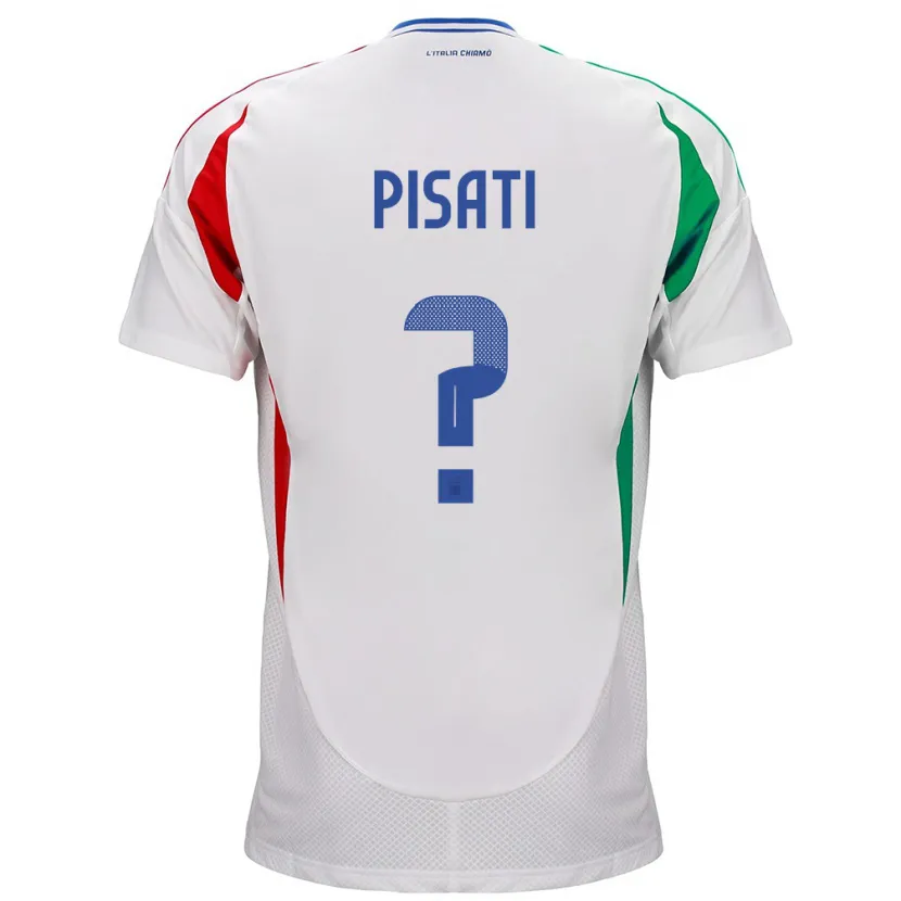 Danxen Barn Italien Samuele Pisati #0 Vit Bortatröja Matchtröjor 24-26 Tröjor T-Tröja