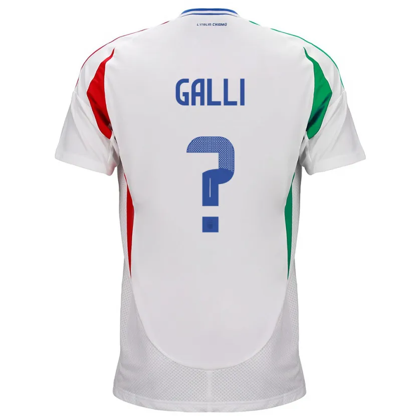 Danxen Barn Italien Aurora Galli #0 Vit Bortatröja Matchtröjor 24-26 Tröjor T-Tröja