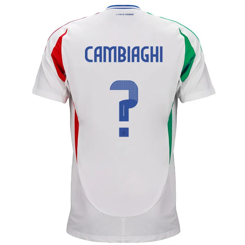 Danxen Barn Italien Michela Cambiaghi #0 Vit Bortatröja Matchtröjor 24-26 Tröjor T-Tröja