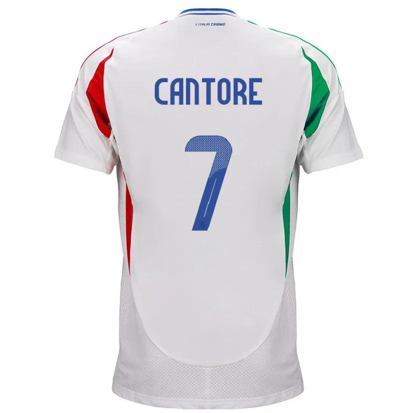 Danxen Barn Italien Sofia Cantore #7 Vit Bortatröja Matchtröjor 24-26 Tröjor T-Tröja