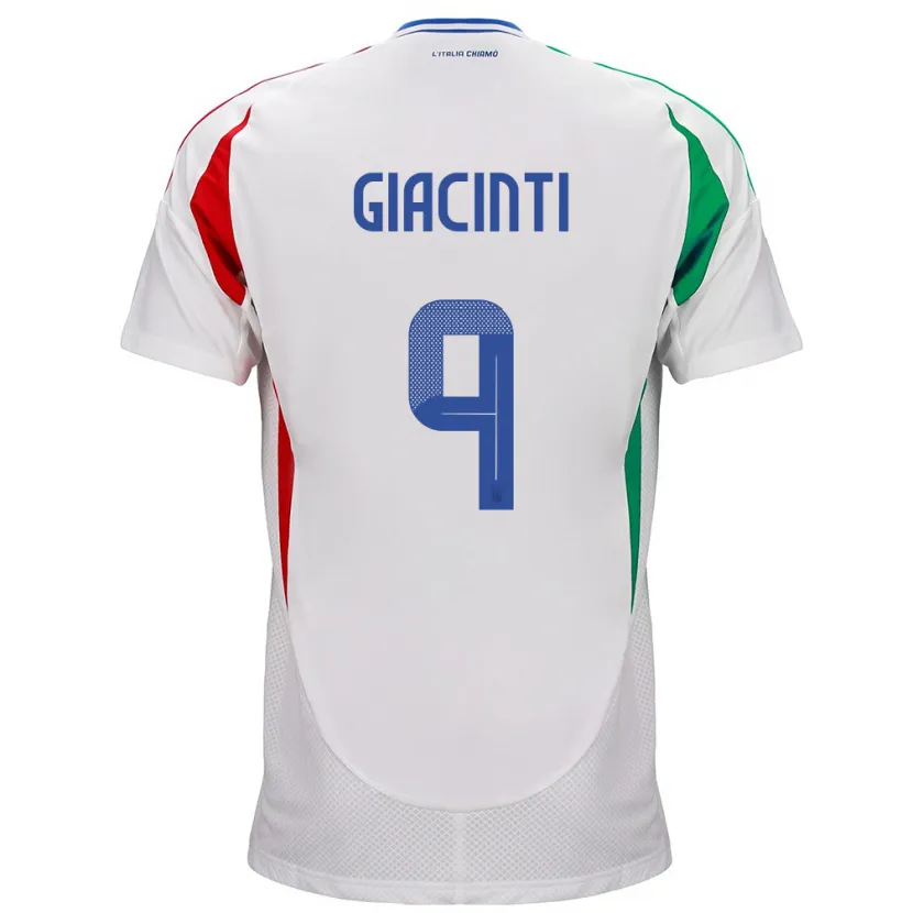 Danxen Barn Italien Valentina Giacinti #9 Vit Bortatröja Matchtröjor 24-26 Tröjor T-Tröja