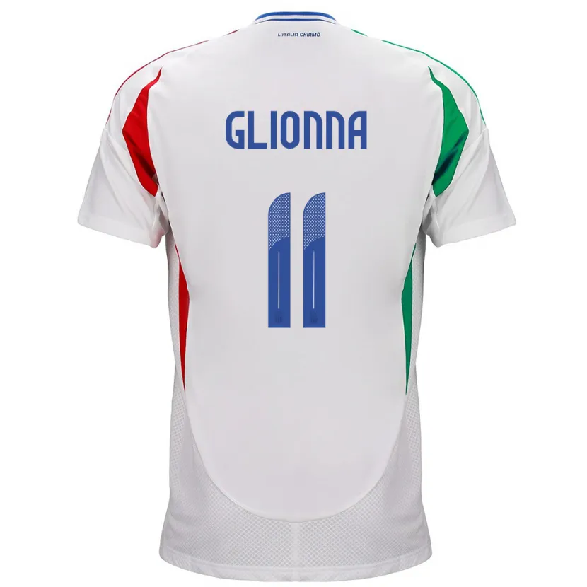 Danxen Barn Italien Benedetta Glionna #11 Vit Bortatröja Matchtröjor 24-26 Tröjor T-Tröja