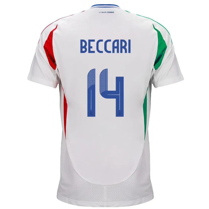 Danxen Barn Italien Chiara Beccari #14 Vit Bortatröja Matchtröjor 24-26 Tröjor T-Tröja