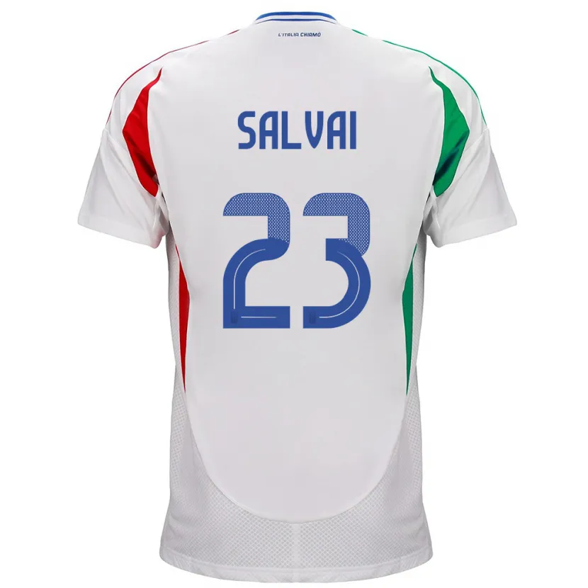 Danxen Barn Italien Cecilia Salvai #23 Vit Bortatröja Matchtröjor 24-26 Tröjor T-Tröja