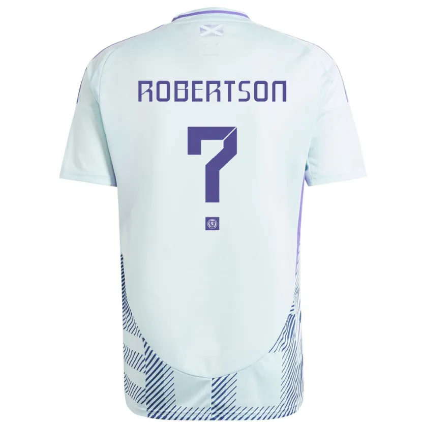 Danxen Barn Skottland Finlay Robertson #0 Ljus Mintblå Bortatröja Matchtröjor 24-26 Tröjor T-Tröja