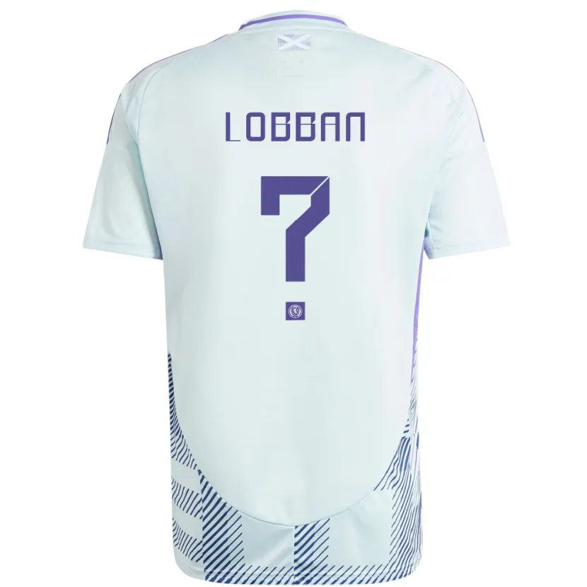 Danxen Barn Skottland Dylan Lobban #0 Ljus Mintblå Bortatröja Matchtröjor 24-26 Tröjor T-Tröja