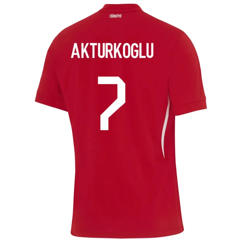 Danxen Barn Kalkon Kerem Aktürkoğlu #7 Röd Bortatröja Matchtröjor 24-26 Tröjor T-Tröja