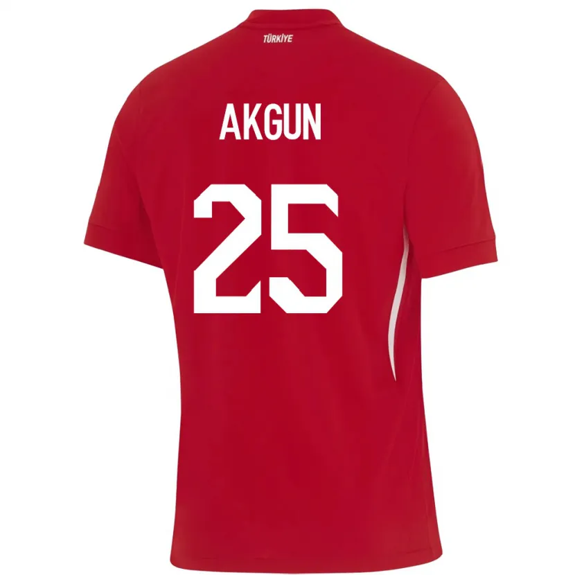 Danxen Barn Kalkon Yunus Akgün #25 Röd Bortatröja Matchtröjor 24-26 Tröjor T-Tröja