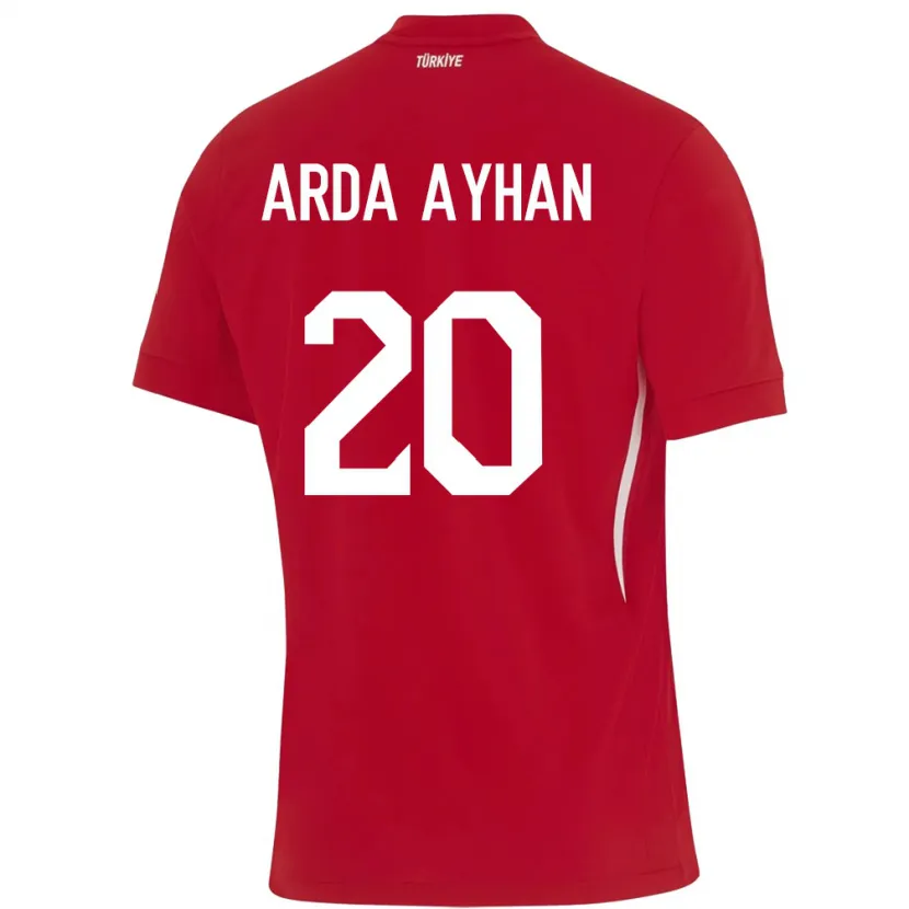 Danxen Barn Kalkon Murat Arda Ayhan #20 Röd Bortatröja Matchtröjor 24-26 Tröjor T-Tröja