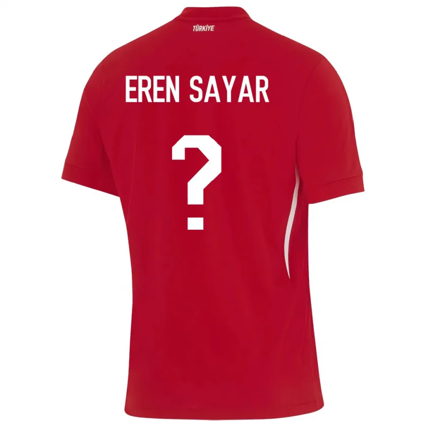 Danxen Barn Kalkon Emin Eren Sayar #0 Röd Bortatröja Matchtröjor 24-26 Tröjor T-Tröja