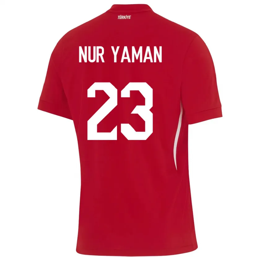 Danxen Barn Kalkon Gamze Nur Yaman #23 Röd Bortatröja Matchtröjor 24-26 Tröjor T-Tröja