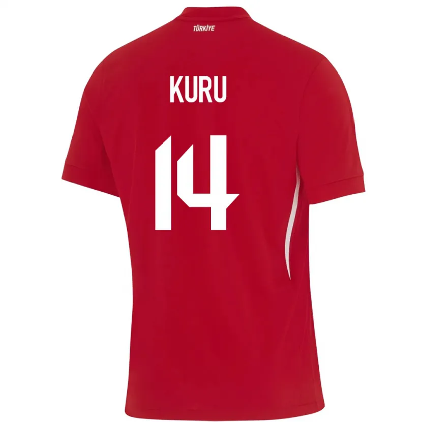 Danxen Barn Kalkon Büşra Kuru #14 Röd Bortatröja Matchtröjor 24-26 Tröjor T-Tröja
