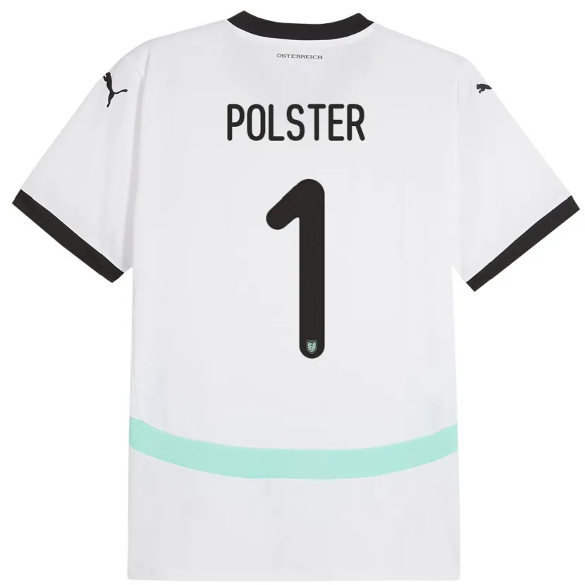 Danxen Barn Österrike Nikolas Polster #1 Vit Bortatröja Matchtröjor 24-26 Tröjor T-Tröja