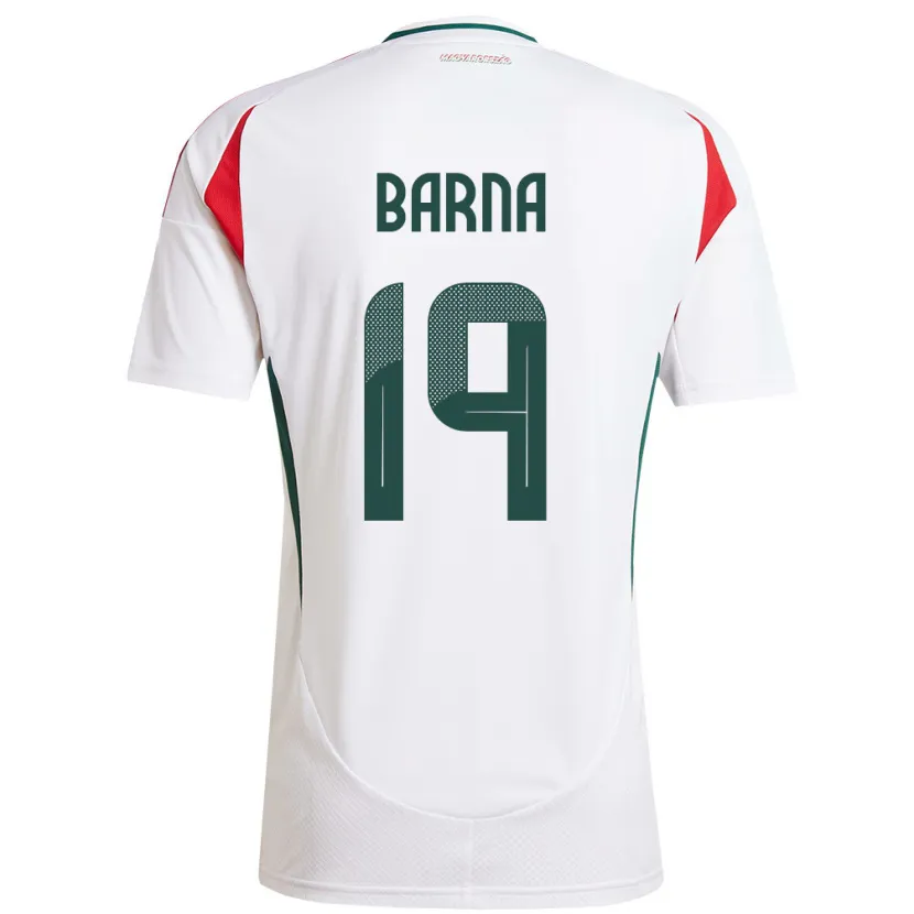 Danxen Barn Ungern Daniel Barna #19 Vit Bortatröja Matchtröjor 24-26 Tröjor T-Tröja