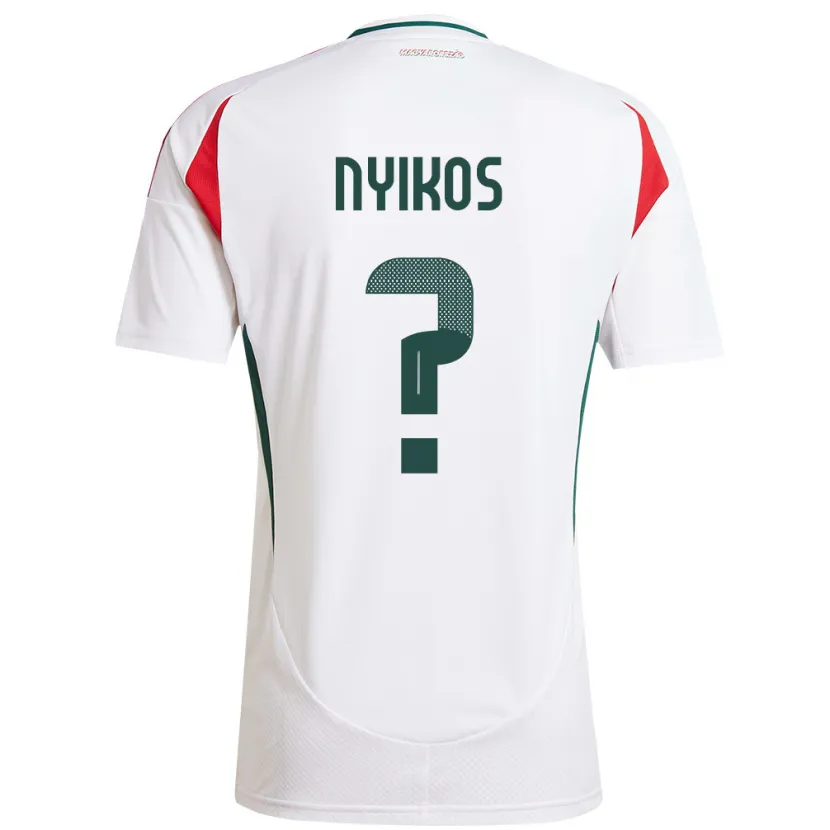 Danxen Barn Ungern Botond Nyikos #0 Vit Bortatröja Matchtröjor 24-26 Tröjor T-Tröja