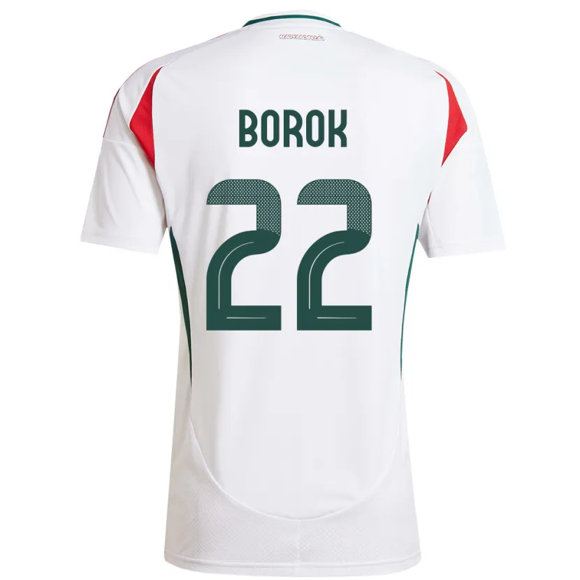 Danxen Barn Ungern Dorina Borók #22 Vit Bortatröja Matchtröjor 24-26 Tröjor T-Tröja