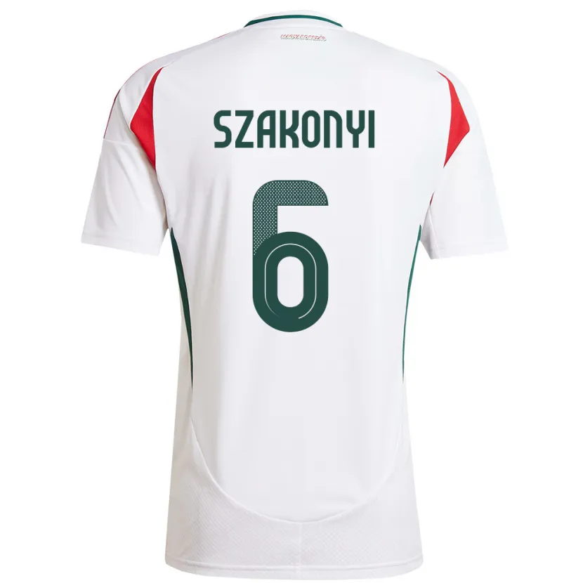 Danxen Barn Ungern Emese Szakonyi #6 Vit Bortatröja Matchtröjor 24-26 Tröjor T-Tröja
