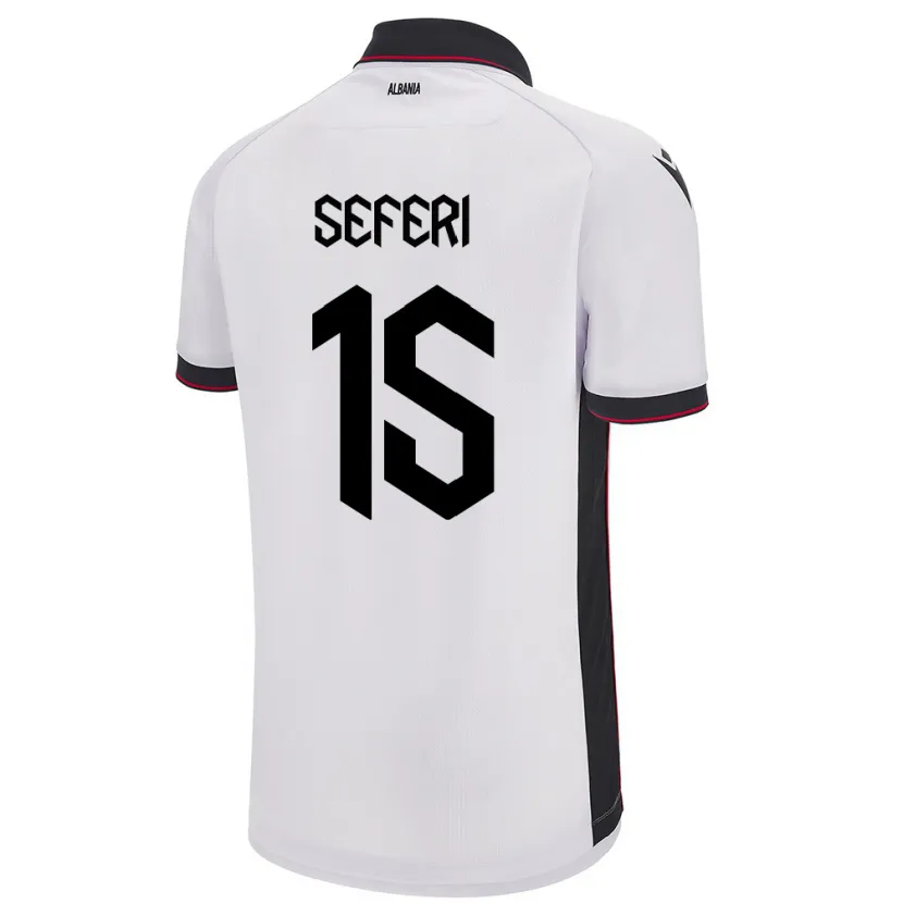 Danxen Barn Albanien Taulant Seferi #15 Vit Bortatröja Matchtröjor 24-26 Tröjor T-Tröja