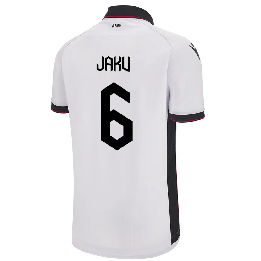 Danxen Barn Albanien Jordi Jaku #6 Vit Bortatröja Matchtröjor 24-26 Tröjor T-Tröja