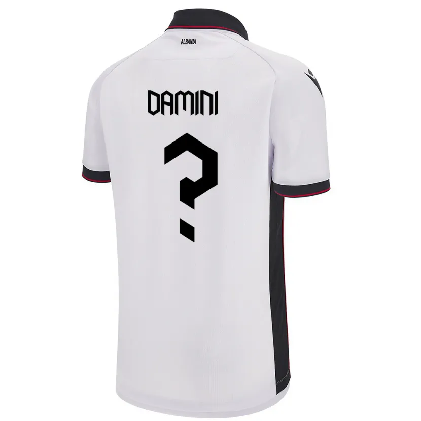 Danxen Barn Albanien Aljon Damini #0 Vit Bortatröja Matchtröjor 24-26 Tröjor T-Tröja