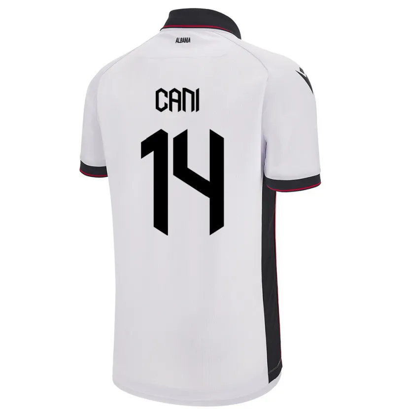 Danxen Barn Albanien Gabrian Cani #14 Vit Bortatröja Matchtröjor 24-26 Tröjor T-Tröja