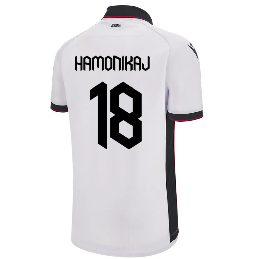 Danxen Barn Albanien Klea Hamonikaj #18 Vit Bortatröja Matchtröjor 24-26 Tröjor T-Tröja