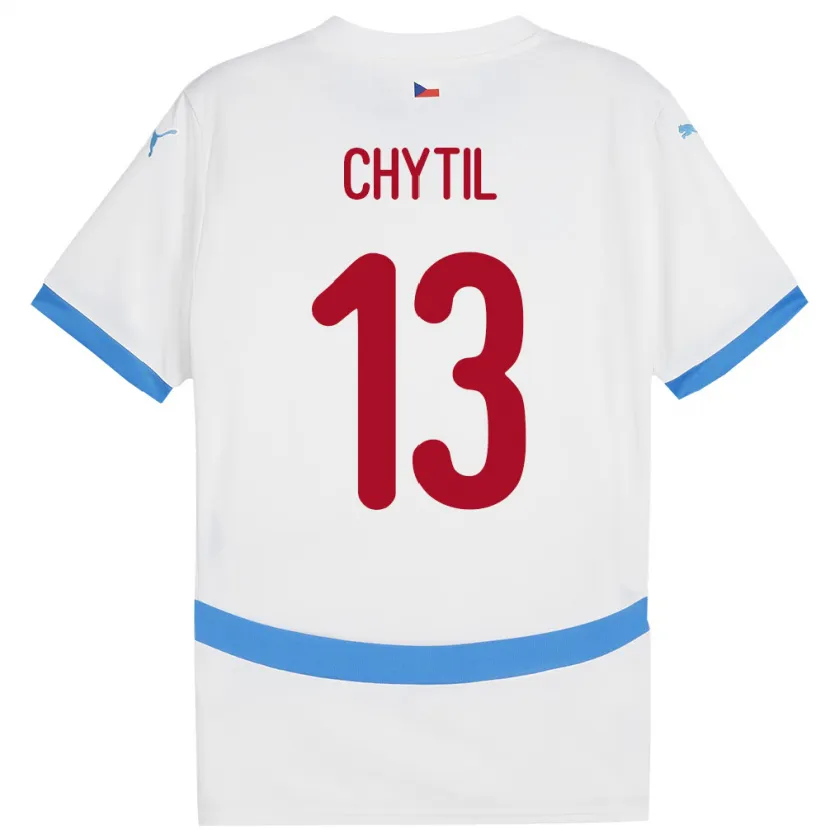 Danxen Barn Tjeckien Mojmir Chytil #13 Vit Bortatröja Matchtröjor 24-26 Tröjor T-Tröja