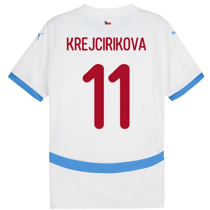 Danxen Barn Tjeckien Tereza Krejčiříková #11 Vit Bortatröja Matchtröjor 24-26 Tröjor T-Tröja