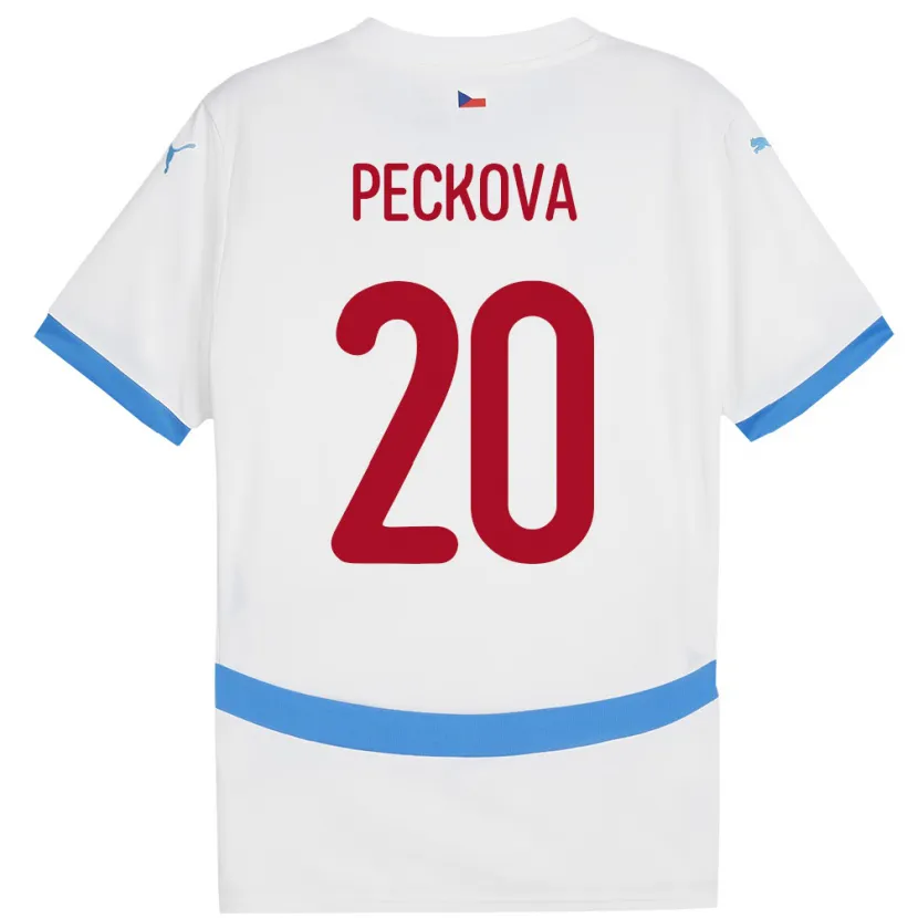 Danxen Barn Tjeckien Alena Pěčková #20 Vit Bortatröja Matchtröjor 24-26 Tröjor T-Tröja