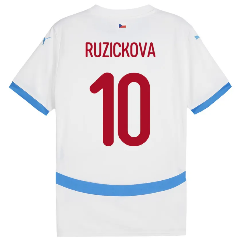 Danxen Barn Tjeckien Kristýna Růžičková #10 Vit Bortatröja Matchtröjor 24-26 Tröjor T-Tröja