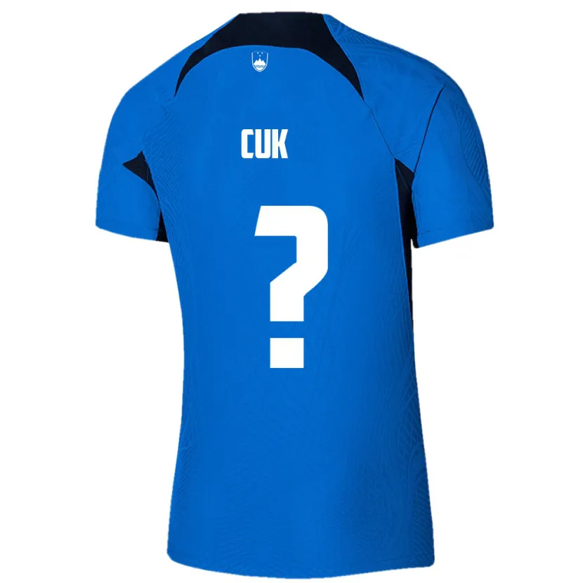 Danxen Barn Slovenien Tine Cuk #0 Blå Bortatröja Matchtröjor 24-26 Tröjor T-Tröja