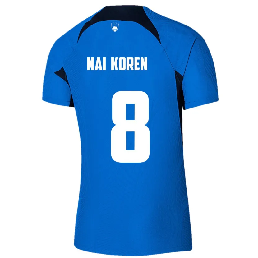 Danxen Barn Slovenien Tian Nai Koren #8 Blå Bortatröja Matchtröjor 24-26 Tröjor T-Tröja