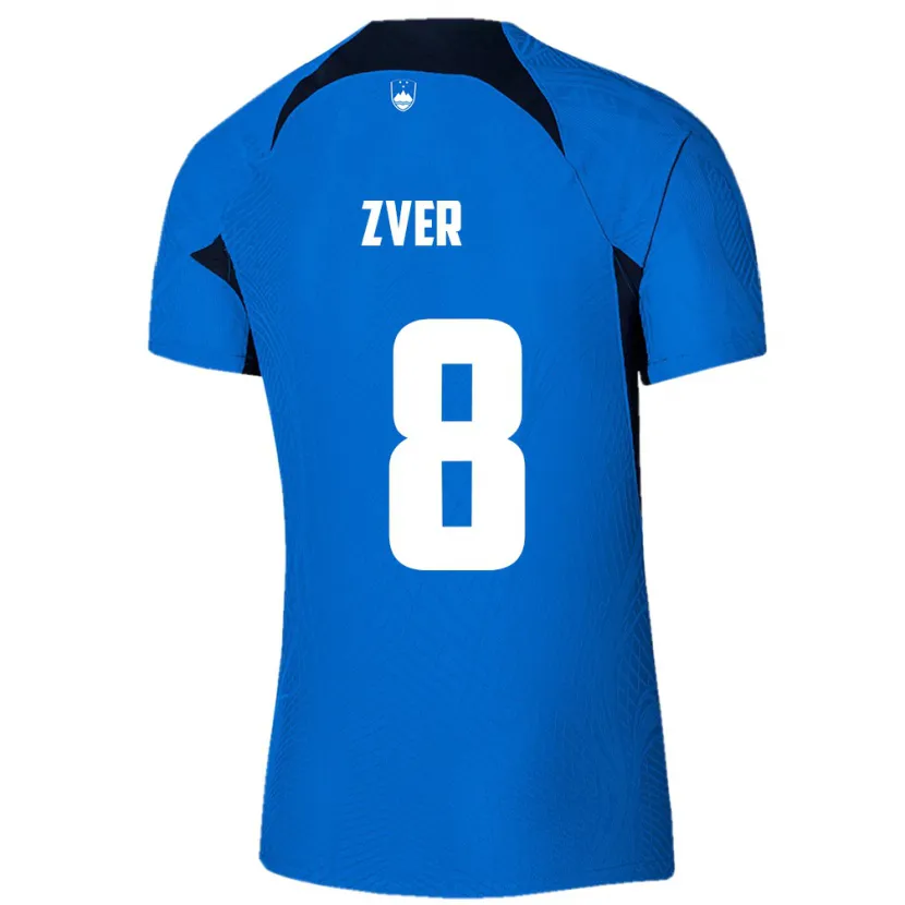 Danxen Barn Slovenien Mateja Zver #8 Blå Bortatröja Matchtröjor 24-26 Tröjor T-Tröja
